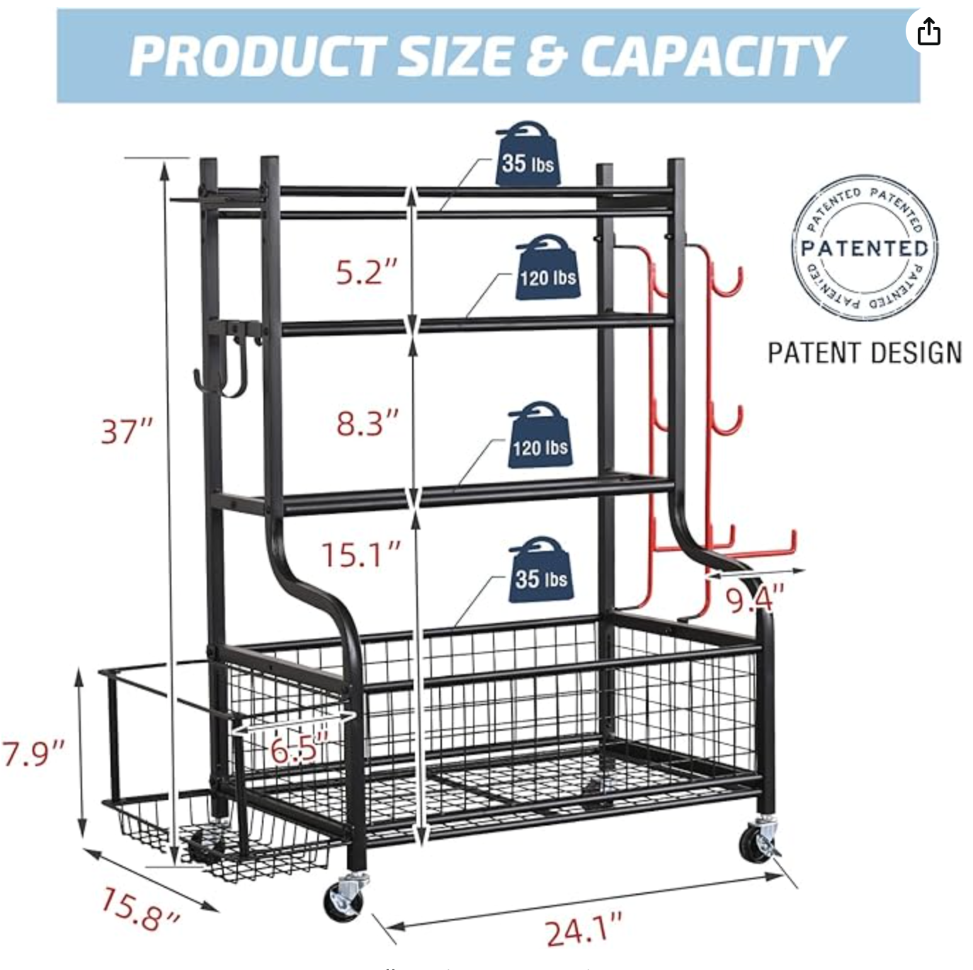 PLKOW Dumbbell Rack, Weight Rack for Dumbbells
