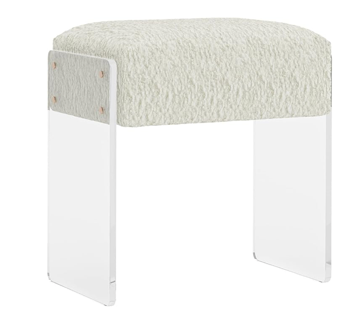 Vanity Stool Chair and Pouf Ottoman-Modern Multifunctional Vanity Stool