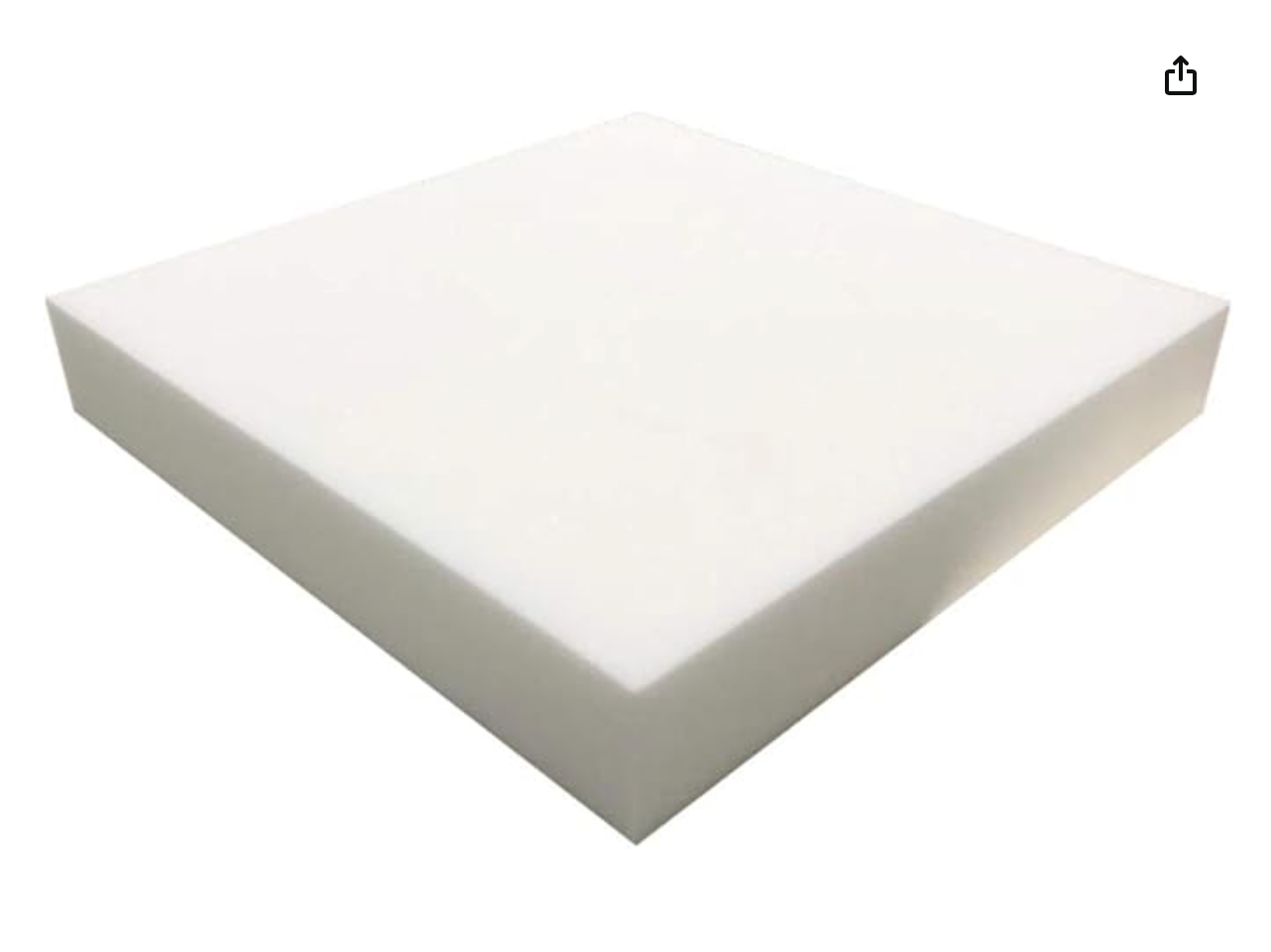 24" W x 24" L Upholstery Foam Cushion High Density (Chair Cushion Square Foam