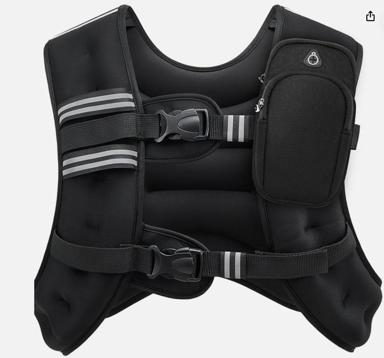 ZELUS Weighted Vest 6lb/8lb/12lb/20lb/25lb/30lb Weight Vest w Reflective Stripe