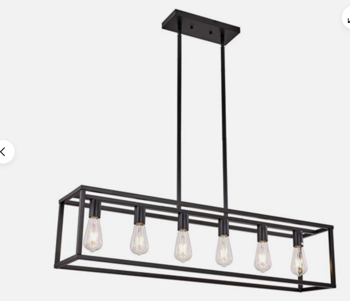 Farmhouse Rectangle Chandeliers for Dining Rooms, Kitchen Fixture Lights