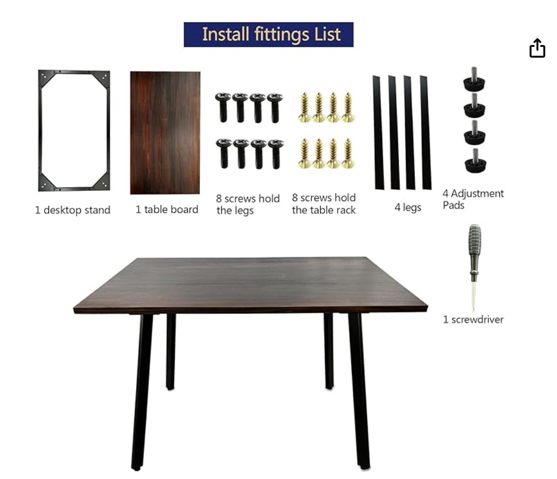 Dining Table for 2-4 People, Solid Pine Wood Kitchen Table 32 inch (80 cm),