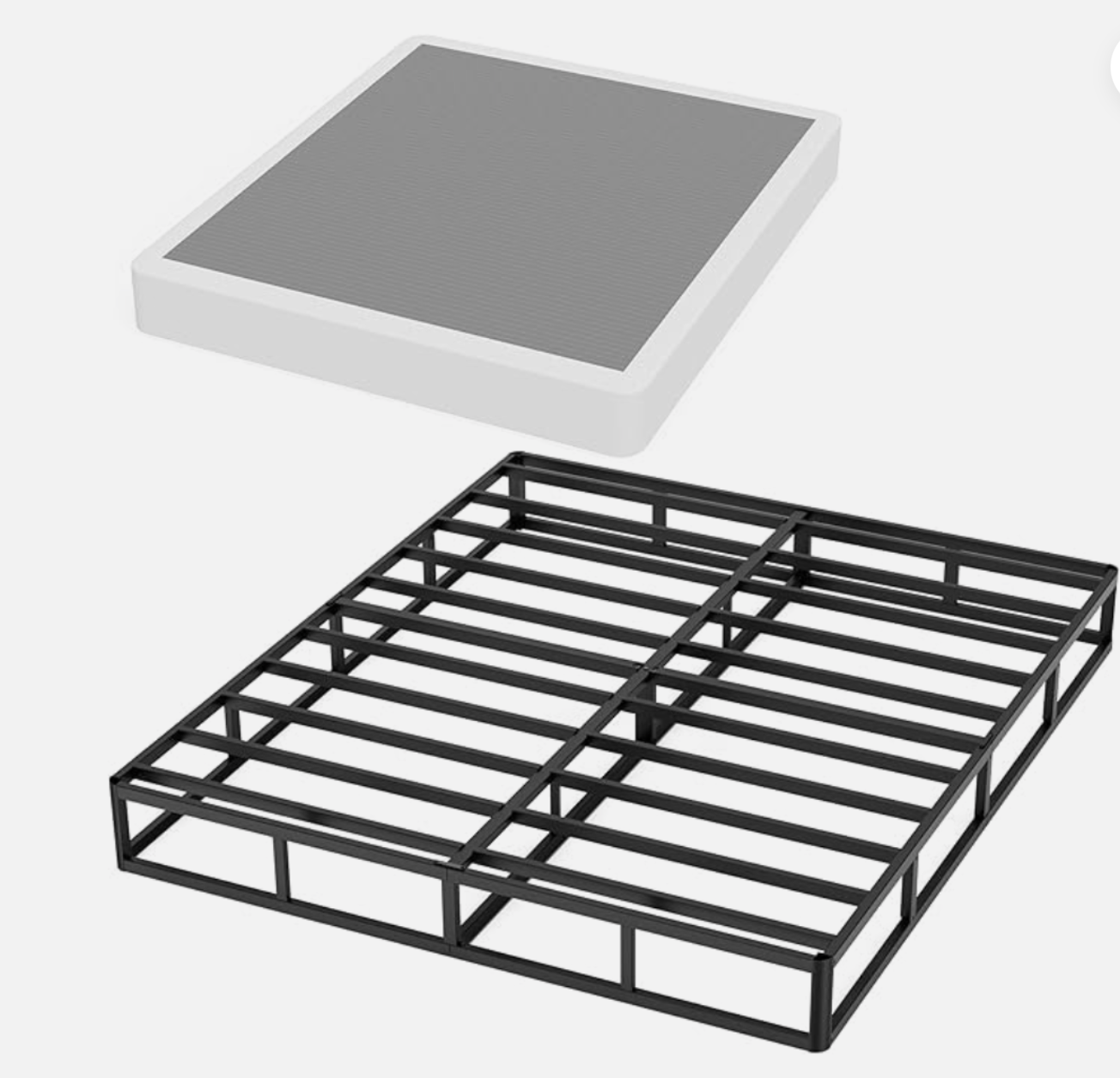 Box Spring Size High Profile Box-Spring with Fabric Bed Cover, Queen 9 Inch