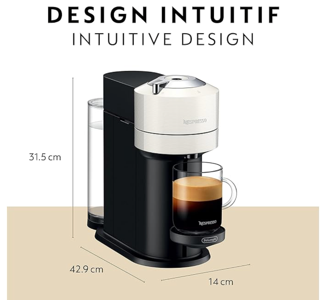 White NESPRESSO Vertuo Next Espresso Coffee Maker Machine Used No box