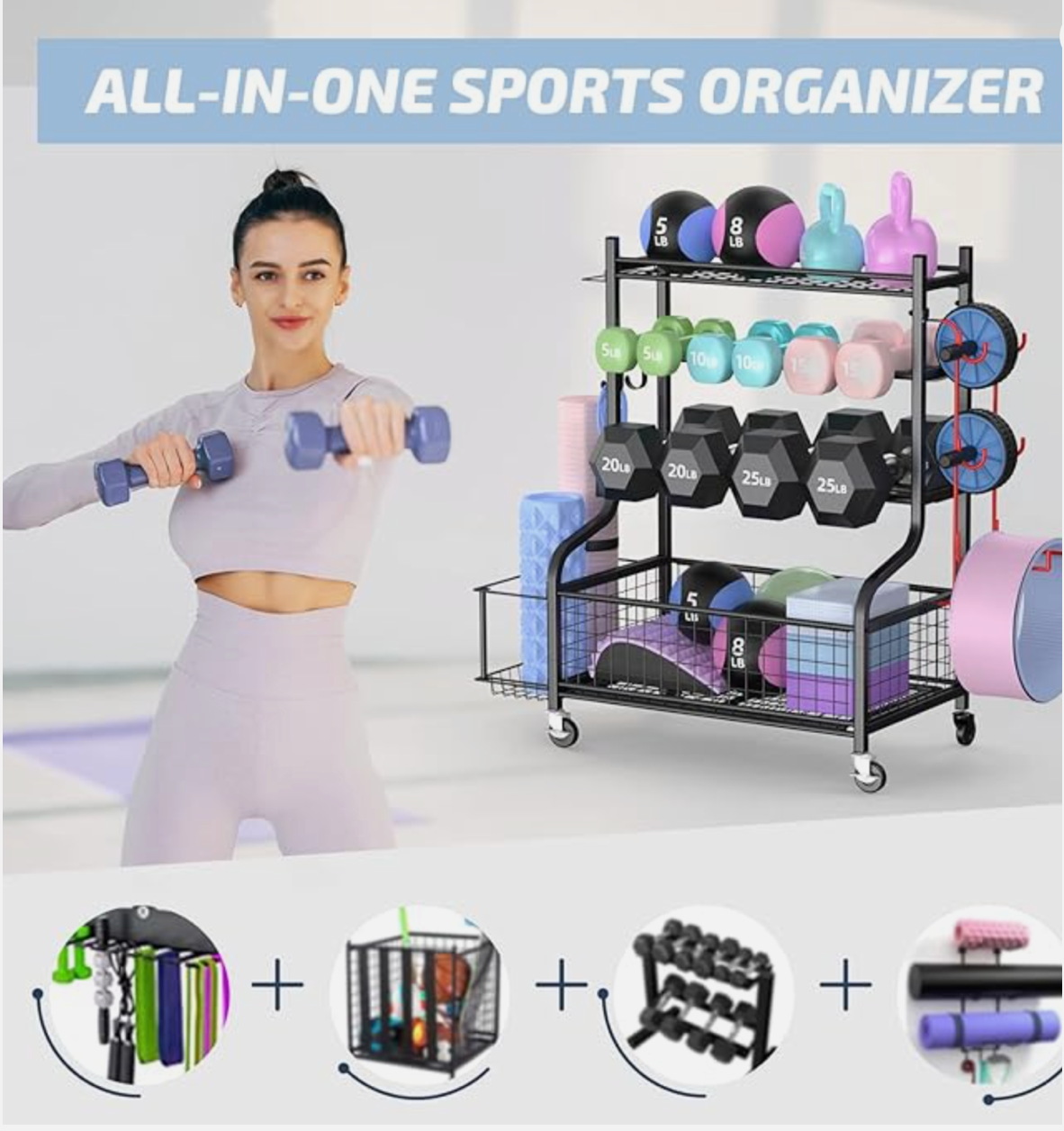 PLKOW Dumbbell Rack, Weight Rack for Dumbbells