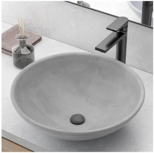 Vessel Sink for Bathroom 16" Round Bathroom Sink Above Counter Small Vessel